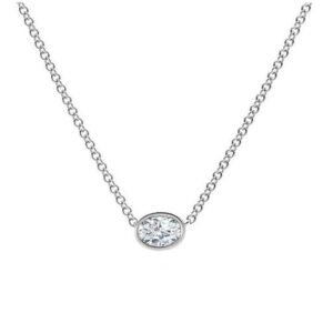 Forevermark 1/3ct Oval Diamond White Gold Pendant Necklace | The Forevermark Tribute Collection