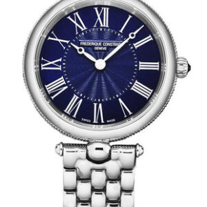 Frederique Constant Classics Art Deco Stainless Steel Blue Dial Quartz Womens Watch FC-200MPN2AR6B