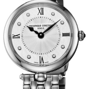 Frederique Constant Classics Art Deco Stainless Steel Mother-of-Pearl Dial Diamonds Quartz Womens Watch FC-200MPWD2AR6B
