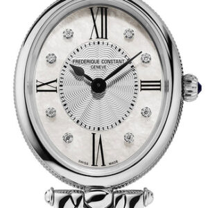 Frederique Constant Classics Art Deco Stainless Steel Oval Case Mother-of-Pearl Dial Diamonds Quartz Womens Watch FC-200RMPW2V6B