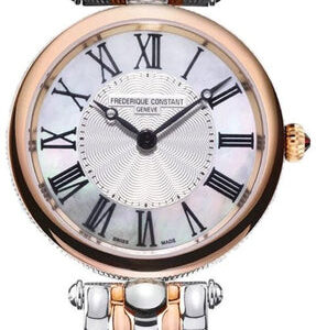 Frederique Constant Classics Art Deco Two-Tone Stainless Steel Mother-of-Pearl Dial Quartz Womens Watch FC-200MPW2AR2B