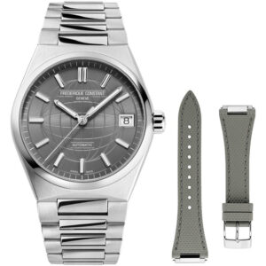 Frederique Constant Highlife Automatic Stainless Steel Grey Dial Interchangeable Rubber Strap Date Womens Watch FC-303LG2NH6B