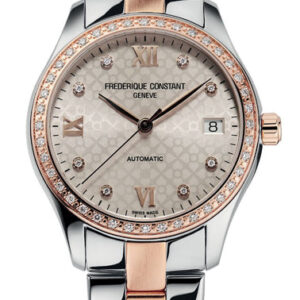 Frederique Constant Ladies Automatic Stainless Steel and Rose Gold Silver Sunray Heart Dial Watch FC-303LGD3BD2B
