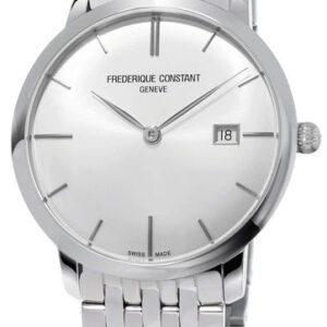 Frederique Constant Slimline Automatic Stainless Steel Mens Watch Silver Dial Calendar FC-306S4S6B