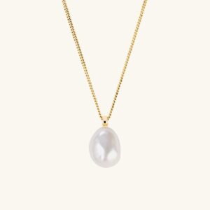 Gold Vermeil / Pearl / 24-26 inches
