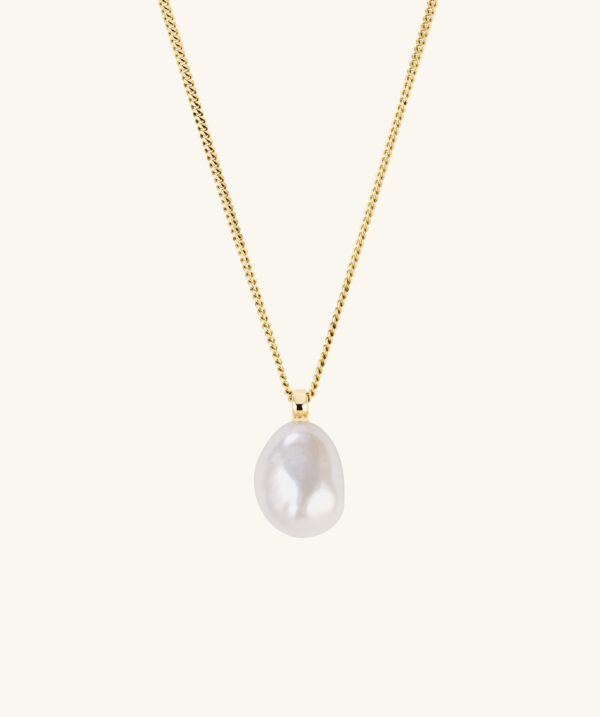 Gold Vermeil / Pearl / 24-26 inches
