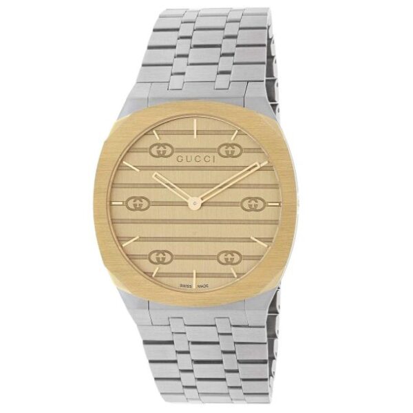 Gucci 25H Two-Tone Stainless Steel 34mm Watch YA163403