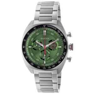 Gucci Interlocking Chronograph Large Green Dial Stainless Steel Watch 41mm - YA142318