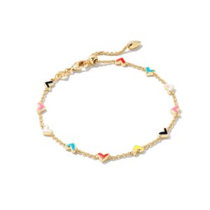 Haven Heart Gold Chain Bracelet in Multi Mix
