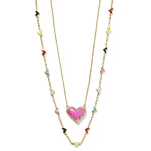 Heart Necklace Layering Set