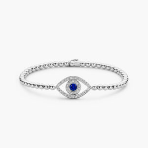 Hulchi Belluni Element Evil Eye White Gold Bracelet