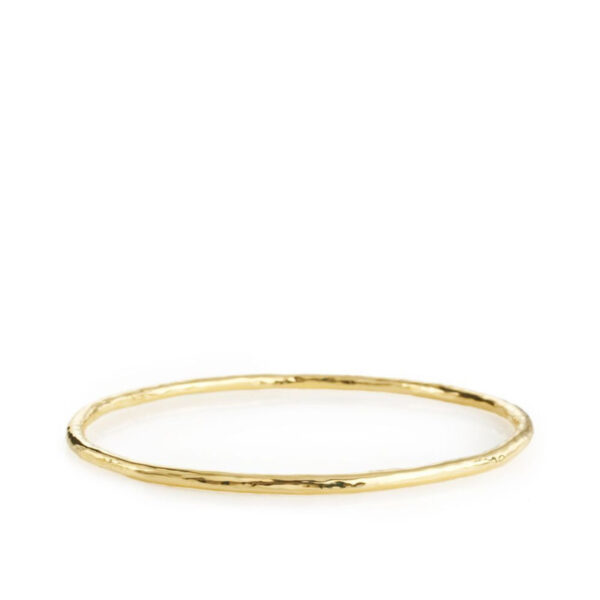 Ippolita Classico Hammered Thin Bangle in Yellow Gold