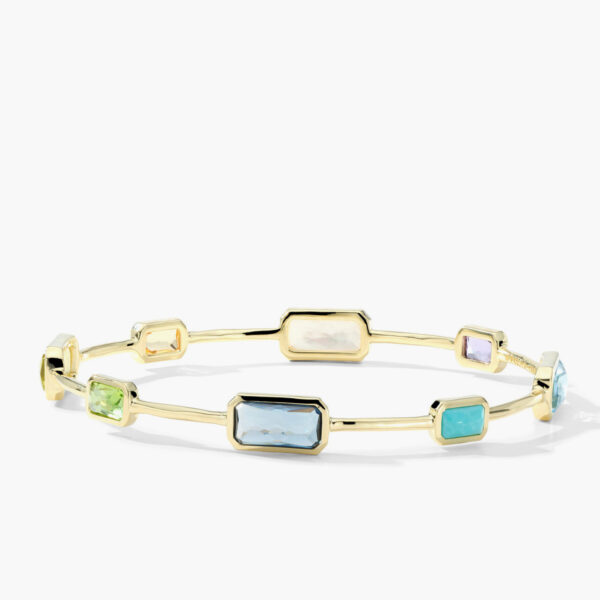 Ippolita Rock Candy Summer Rainbow Gelato Bangle in 18K Yellow Gold
