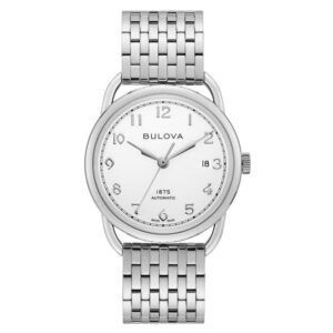Joseph Bulova Commodore Limited Edition Silver Dial Stainless Steel Bracelet Watch 38.5mm - 96B326
