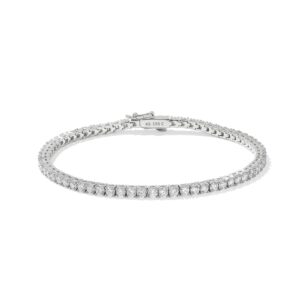 Lab Grown White Diamond Tennis Bracelet in 14k White Gold