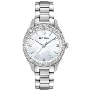 Ladies' Bulova Classic Sutton Diamond Stainless Steel Watch | 32.5mm | 96R228