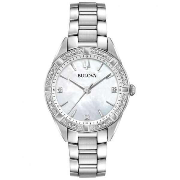 Ladies' Bulova Classic Sutton Diamond Stainless Steel Watch | 32.5mm | 96R228