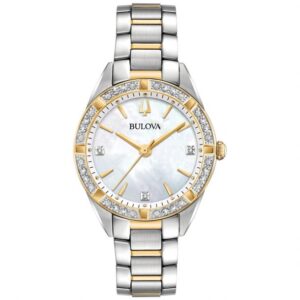 Ladies' Bulova Classic Sutton Diamond Two-Tone Stainless Steel Watch | 32.5mm | 98R263