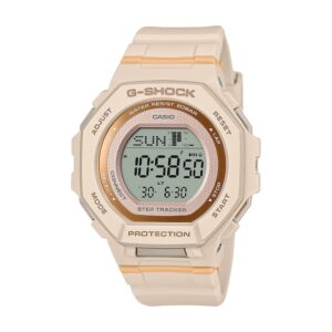 Ladies’ Casio G-Shock Digital Step-Counter Resin Strap Watch with Pink Dial (Model: GMDB300-4)