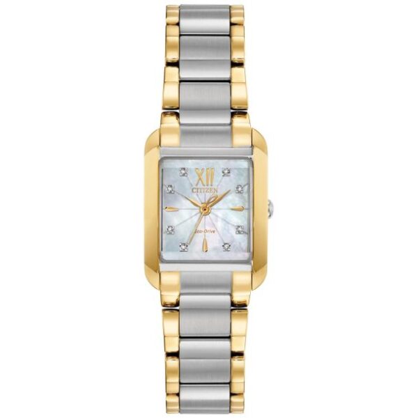 Ladies' Citizen Eco-Drive Bianca Crystal Two-Tone Watch | 22x28mm | EW5554-58D