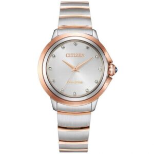 Ladies' Citizen Eco-Drive Ceci Two-Tone Diamond Accent Watch | 32mm | EM0956-54A