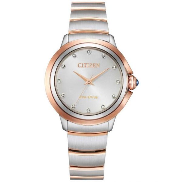 Ladies' Citizen Eco-Drive Ceci Two-Tone Diamond Accent Watch | 32mm | EM0956-54A