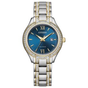 Ladies' Citizen Eco-Drive Silhouette Crystal Blue Dial Watch | 30mm | FE1234-50L