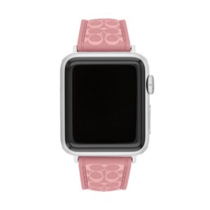 Ladies’ Coach Apple Watch Straps Blush Logo Interchangeable Replacement Band Smart Watch Attachment (Model: 14700266)