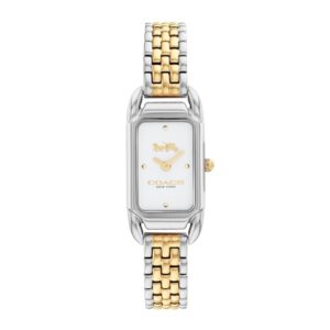 Ladies' Coach Cadie Two-Tone Watch with Rectangular White Dial (Model: 14504172)
