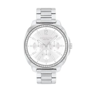 Ladies’ Coach Kitt Crystal Accent Chronograph Watch with Silver-Tone Dial (Model: 14504400)