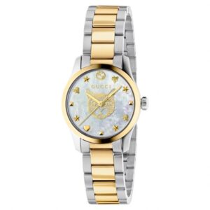 Ladies' Gucci G-Timeless Mother-of-Pearl Dial Two-Tone Watch YA1265012