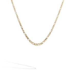 Lightweight Gold Figaro Women's Chain Necklace - 18 Inch
