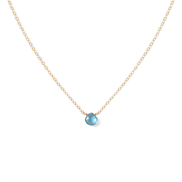 London Blue Topaz Short Gemstone Necklace