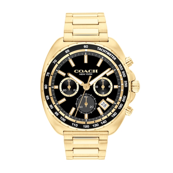 Men’s Coach Charter Gold-Tone IP Chronograph Watch with Black Dial (Model: 14602703) Men’s Coach Charter Gold-Tone IP Chronograph Watch with Black Dial (Model: 14602703)