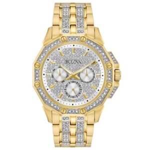 Men's Bulova Octava Crystal Gold-Tone Watch | 41.7 mm | 98C126