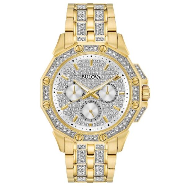 Men's Bulova Octava Crystal Gold-Tone Watch | 41.7 mm | 98C126