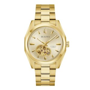Men's Bulova Surveyor Watch in Gold-Tone Stainless Steel (Model 97A182)