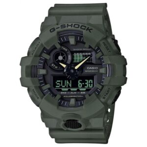 Men's Casio G-Shock Analog-Digital Utility Color Olive Green Resin Watch GA700UC-3A