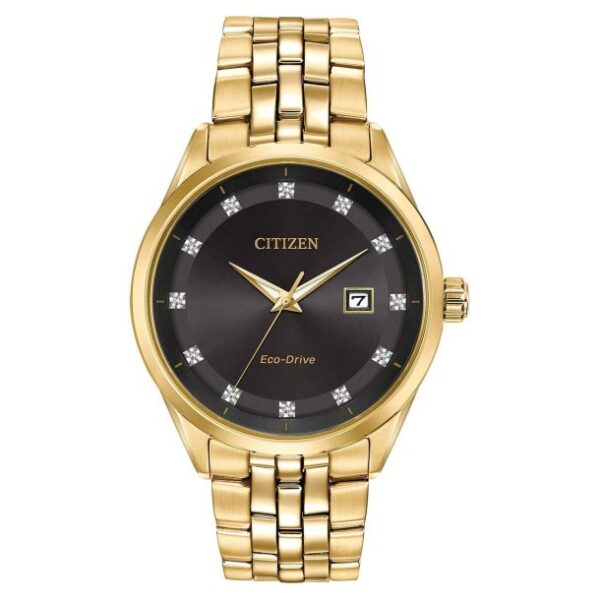 Men's Citizen Eco-Drive Corso Yellow Gold Diamond Accent Watch | 41mm | BM7252-51G