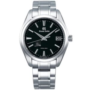 Men's Grand Seiko Heritage Watch, Matte Black Dial Stainless Steel SBGA203