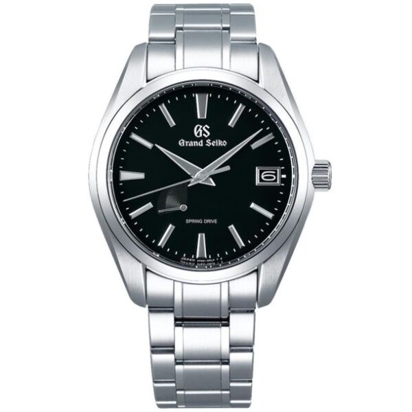 Men's Grand Seiko Heritage Watch, Matte Black Dial Stainless Steel SBGA203