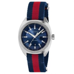 Men's Gucci GG2570 Blue Dial Nylon Strap Watch YA142304