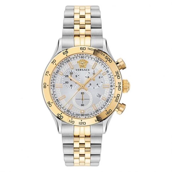 Men's Versace Hellenyium Chrono Two-Tone Bracelet Watch | 44mm | VE2U00422