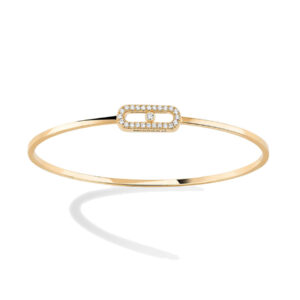 Messika Move Uno Pavé Flex Bangle Gold Diamond Bracelet