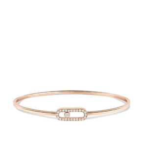 Messika Move Uno Pavé Flex Bangle MM Gold Diamond Bracelet