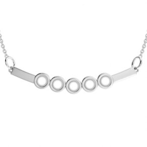 Mother's Custom Birthstone Curved Bar Family Necklace (2-5 Gemstones)