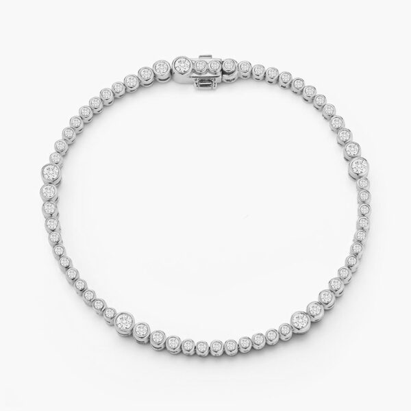 ONDYN Rainsun 7.25" Diamond Tennis Bracelet in 18K White Gold