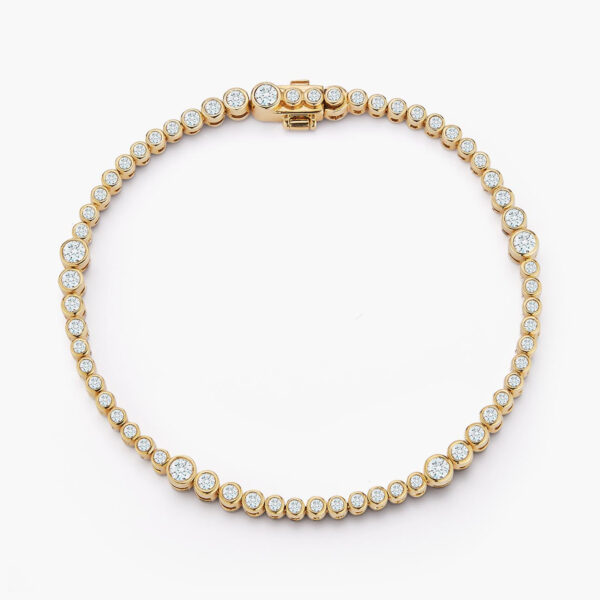 ONDYN Rainsun 7.25" Diamond Tennis Bracelet in 18K Yellow Gold