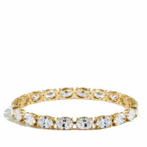 Oval-Cut Lab Grown Diamond Tennis Bracelet