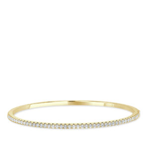 Private Label 14K Gold Diamond Bangle in Yellow Gold